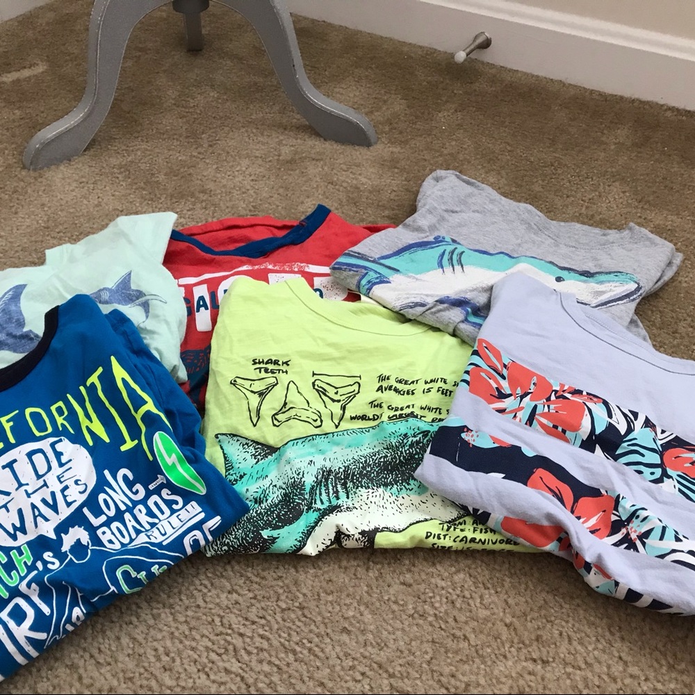 Lot of 6 boys’ size 8 tees
